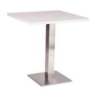   Stainless Steel Square Dining Table White