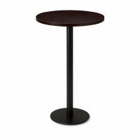         Cast Iron Slimline Poseur Table Dark Oak Round