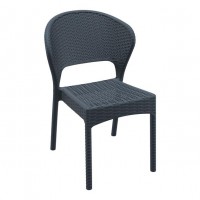   Rathan Style Datona Side Chair Dark Grey