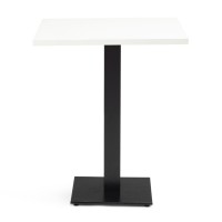   Black Steel Square Dining Table White