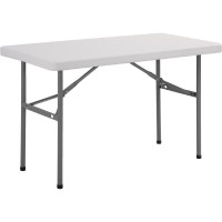 Bolero PE Rectangular Folding Table White 4ft