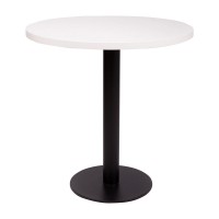   Black Steel Round Dining Table White
