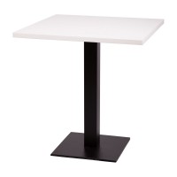 Flat Steel Dining Table White