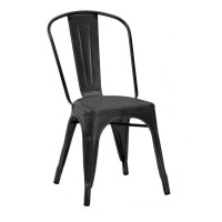   French Bistro Side Chair - Black Matt
