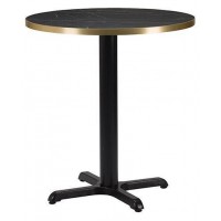    Cross Dining Table Black Marble Gold Edging Table Round