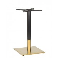      Brass Black Dining Height Table Base Square