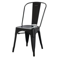 Bistro Steel Side Chairs Black