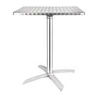 Flip Top Table Stainless Steel Square 600mm