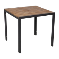  Acacia Wood and Steel Square Table 800 x 800mm