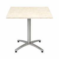     Aluminum 4 Leg Table Marble Square Werzalit Top