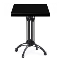  Continental Aluminum 4 Leg Table Black Werzalit Top