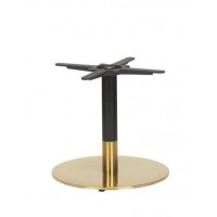    Brass Black Coffee Height Table Base Round