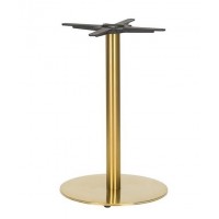      Brass Dining Height Table Base Round