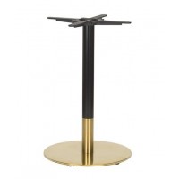      Brass Black Dining Height Table Base Round
