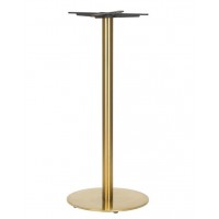      Brass Poseur Height Table Base Round