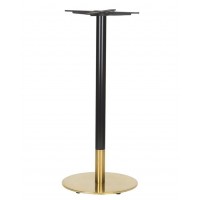      Brass Black Poseur Height Table Base Round