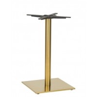      Brass Dining Height Table Base Square