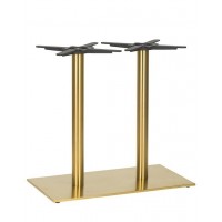      Brass Twin Dining Height Table Base 