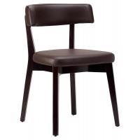             Nico Side Chair - Dark Brown / Wenge Frame