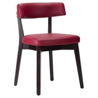             Nico Side Chair - Wine / Wenge Frame