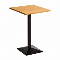     Pyramid High Bar Table Oak Top Square
