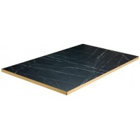     Laminate Top Black Marble Gold Edge 1200 x 700mm