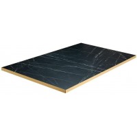       Laminate Top Black Marble Gold Edge 1200 x 680mm