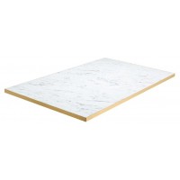     Laminate Top White Marble Gold Edge 1200 x 700mm