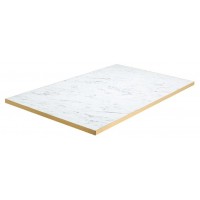       Laminate Top White Marble Gold Edge 1200 x 680mm