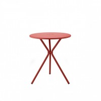 Leo Steel Table Red 600mm