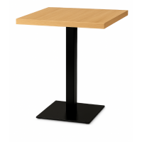                       Cast Iron Slimline Dining Table Oak Square