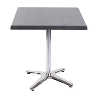    Werzalit Table Concrete Effect Square - Aluminium Base