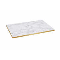       Laminate Top White Marble Gold Edge 1200 x 680mm
