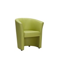 Tango Veneto Lime Green Faux Leather Tub Chair