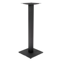  Black Steel Poseur Height Table Base Square