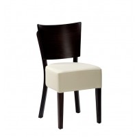  Classic Restaurant Wood Back Chair Ivory