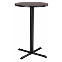 Cross High Round Table Black Top