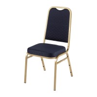 Steel Square Back Banquet Chairs Blue & Gold