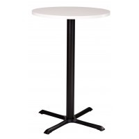Cross High Round Table White Top