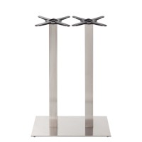 Stainless Steel Poseur Height Table Base Twin