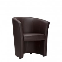 Tango Veneto Brown Faux Leather Tub Chair
