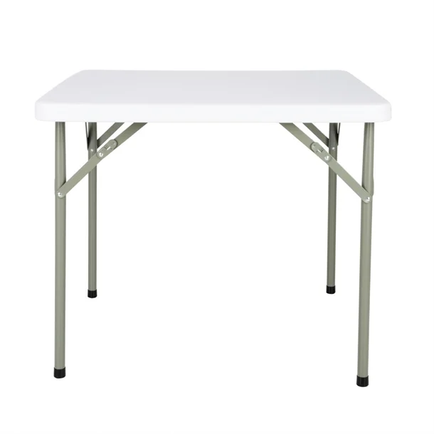 Bolero HDPE Square Folding Table 3ft White-35272