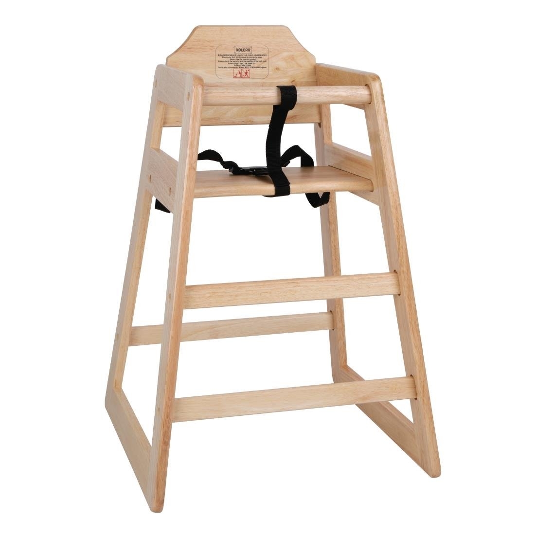 Bolero Wooden Highchair Natural Finish-0