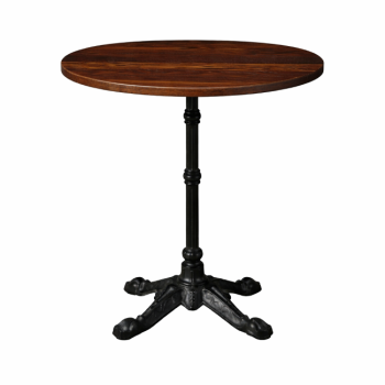 Bistro Dining Table Solid Wood Top Round -0