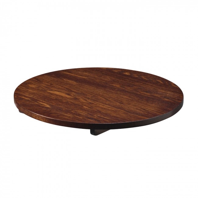 Bistro Dining Table Solid Wood Top Round -38355