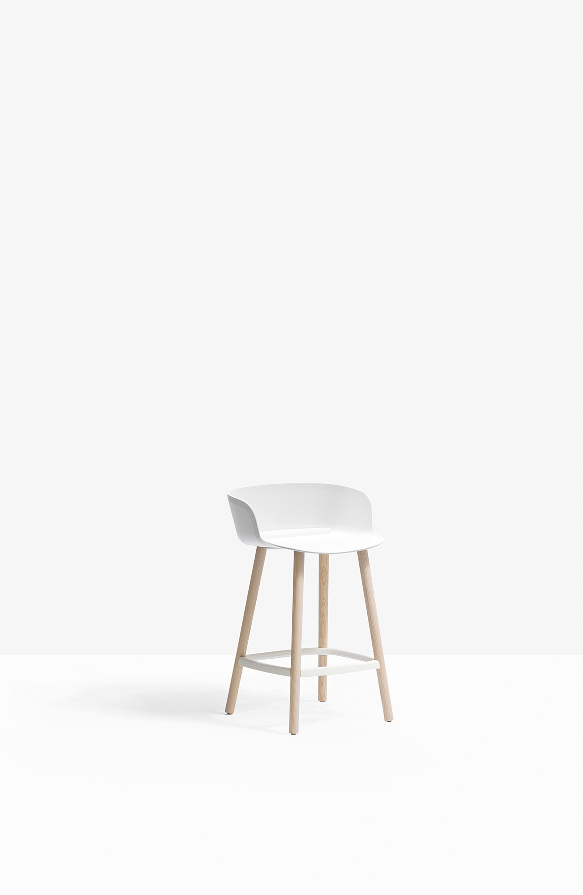 Pedrali Babila Wooden Stool White-26302