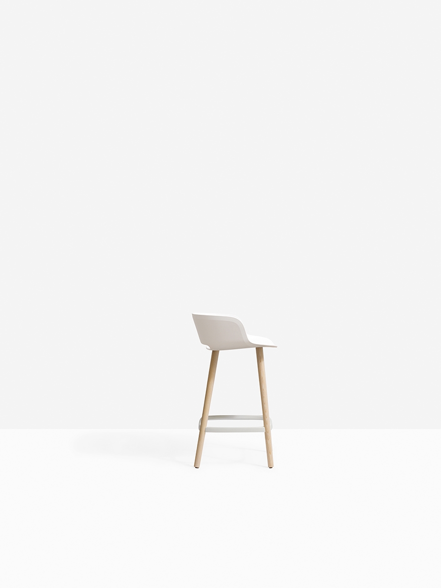 Pedrali Babila Wooden Stool White-26301