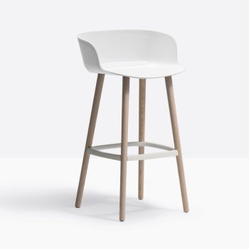 Pedrali Babila Wooden Stool White-0