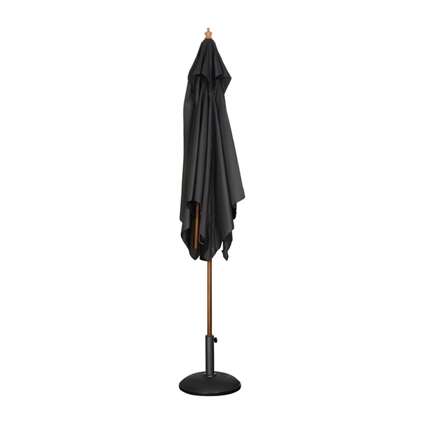 Bolero Square Double Pulley Parasol 2.5m Diameter Black-37636