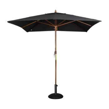 Bolero Square Double Pulley Parasol 2.5m Diameter Black-0